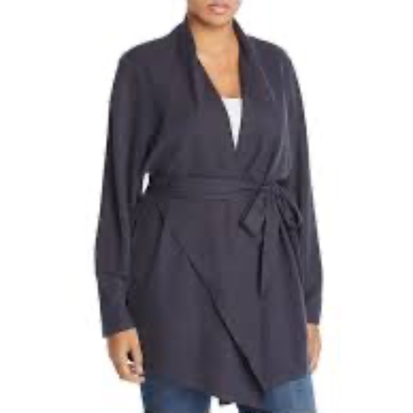 bagatelle Sweaters - NWT BAGATELLE Plus Open Front Wrap Cardigan NAVY 1x